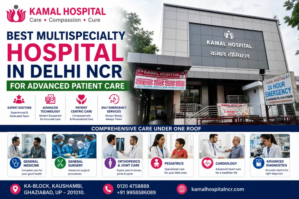 Modern multispecialty hospital in Delhi NCR providing advanced patient care, expert doctors, emergency services, diagnostics, and specialized treatments.